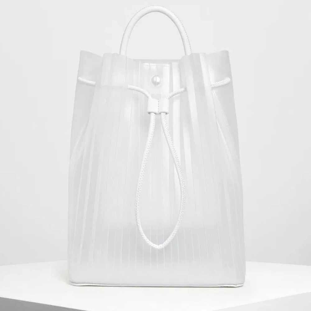 Charles & Keith Translucent Drawstring Backpack - image 1